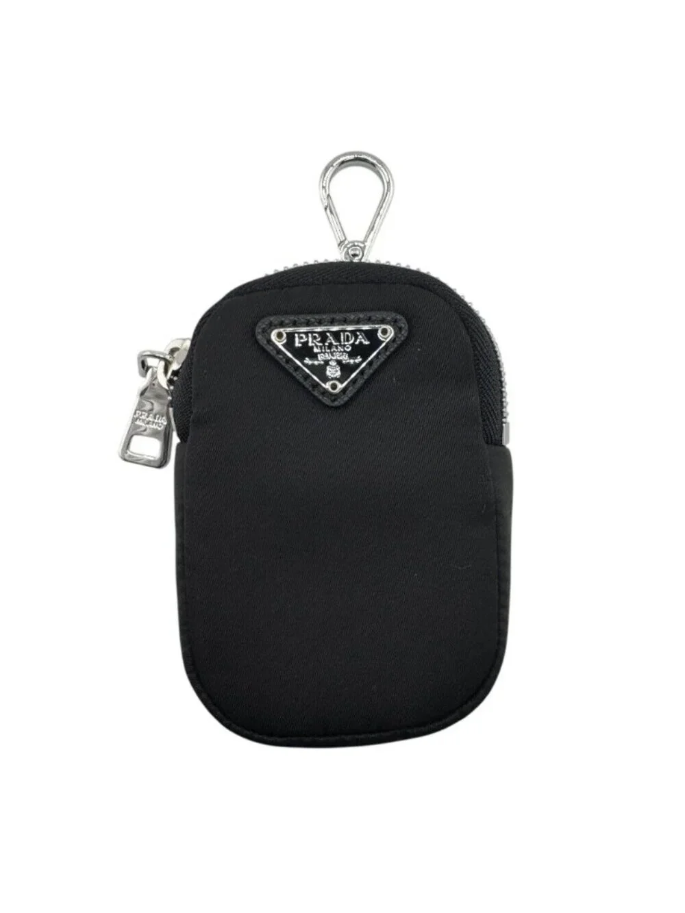 Prada Re-Nylon Mini Pouch Triangle Logo Black